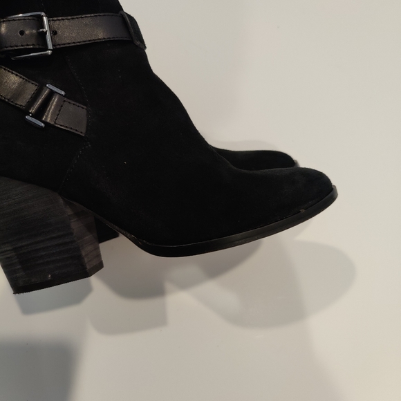 Cole Haan Minna Suede Leather Heel Ankle Boots - Picture 8 of 11